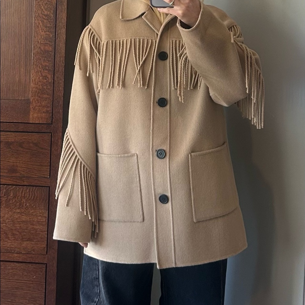 Kooples fringe wool coat - Picture 8 of 8